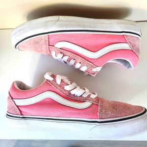 Vans Old Skool Canvas Suede Rose Pink Low Top Sneakers Shoes Mens 5 / Womens 6.5